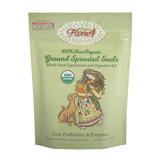 Carna4 Flora4 Ground Sprouted Seeds Food Topper For Dogs & Cats